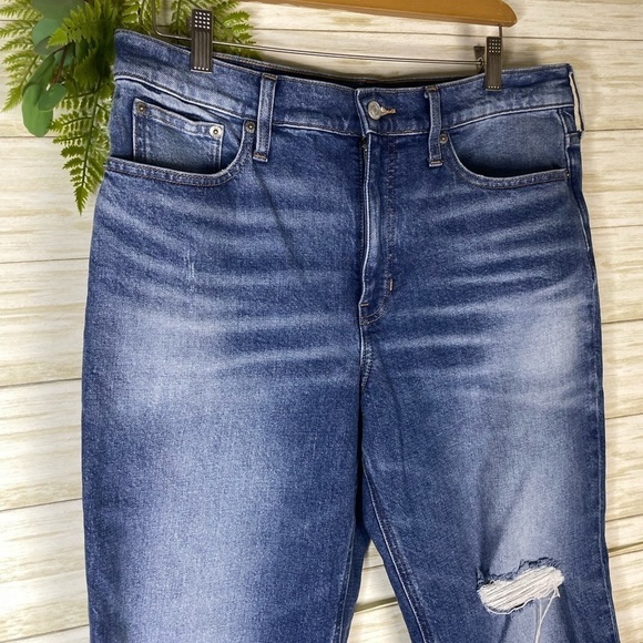J. Crew Whiskered Distressed Classic Straight Leg Jean - Picture 3 of 6